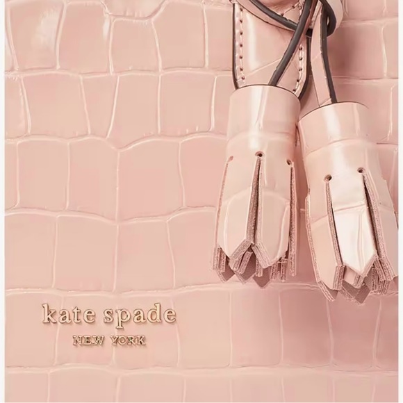 Knott Croc-embossed Leather & Suede Mini Satchel - Picture 4 of 6